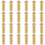 MELIFE 24pcs Brass Nozzles Kit M6 Lengthen extruder Thread Nozzles for 3D V5 V6 0.4mm Extruder Nozzles for 1.75mm Filament 3D Printer Parts