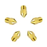 Voxelab 3D Printer Nozzles, 5pcs 3D Printer Brass Nozzles kit, 0.4mm Brass Mk8 Extruder Nozzles for Aquila/Aquila C2/ Aquila X2 Printers, 5Pack (5)