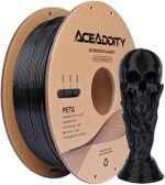 Aceaddity PETG Filament 1.75mm, 3D Printer Filament, Dimensional Accuracy +/- 0.02mm, 1kg(2.2lbs) 3D Printing Filament (1kg Black)