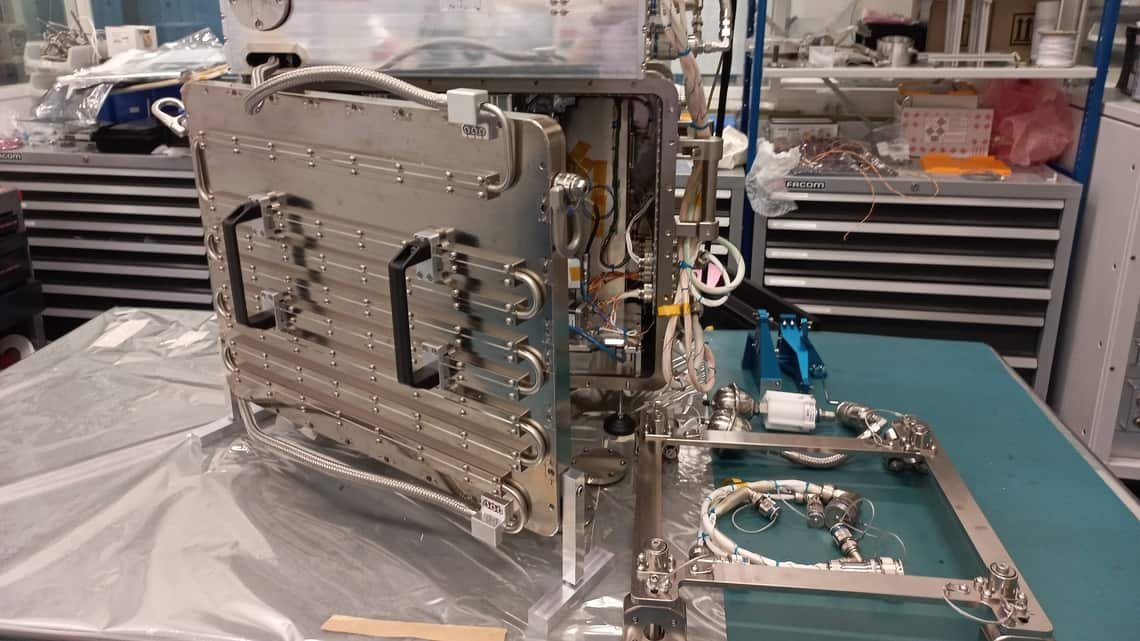 The flight model of the 3D Metal printer that launched on NG-20 on 30 January 2024, headed for the International Space Station. It will be the first 3D printer on the Space Station printing in metal.