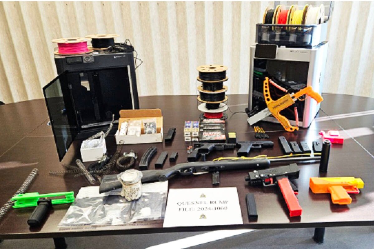 Quesnel RCMP seize 3D printed guns from Ten Mile Lake home