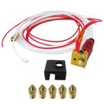 3D Printer Parts Extruder Heater Hot End with 5X 0.4mm Nozzles Kit for Ender 3 Ender 3 V2 and Ender 3 Pro