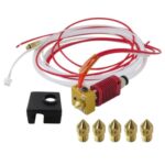 3D Printer Parts Extruder Heater Hot End with 5X 0.4MM 3D Printers Nozzles for CREALITY Ender 3 3D Printers