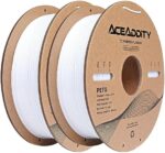 PETG Filament 1.75mm, Strong PETG 3D Printing Filament, Compatible with Most FDM 3D Printers, Dimensional Accuracy ±0.02 mm, 1KG/2.2lbs Spool (2 * 1kg White)