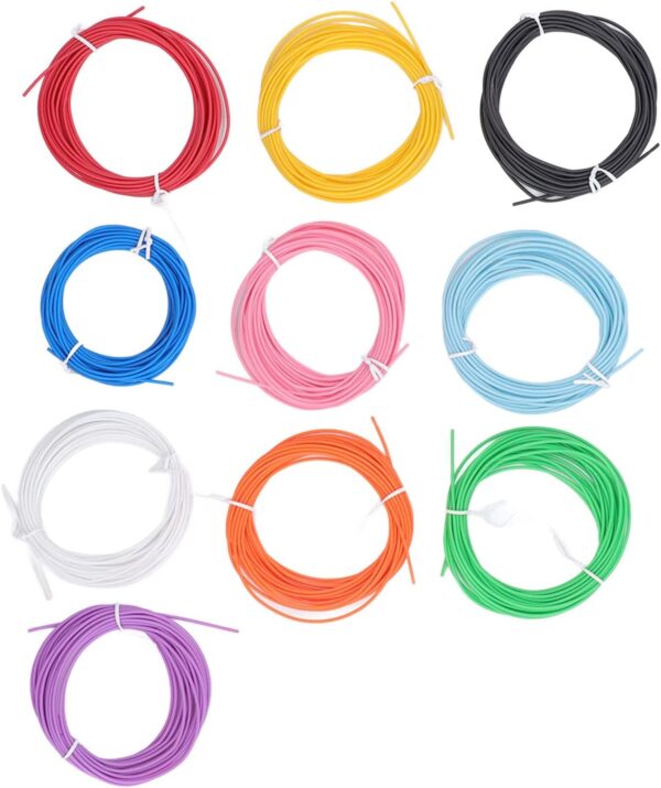 10 Color 3D Pen PCL Filament Refill, PCL Healthier Reshapeable 3D Pen Filament, No Clogging 5 Meters 3D Doodler Pen Refills, for Printing Pen