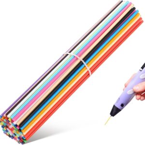 110pcs PCL 3D Pen Filament Refill 3D Doodler Pen Refills 22 Colors 2.5mm for 3D Doodler Start 3D Pen Low Printing 3D Pen Filament Refills Start Essentials Activity Educational Refill Packs
