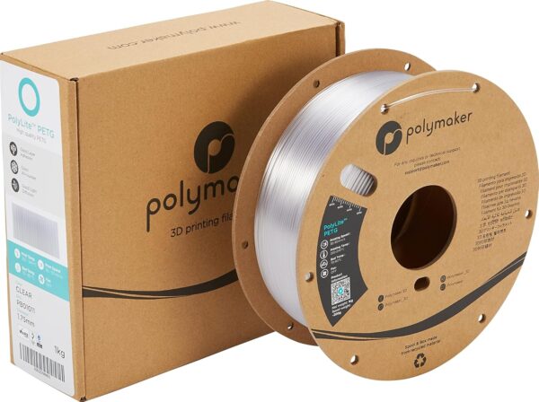 Polymaker PETG Filament 1.75mm 1kg Clear 3D Printer Filament, PolyLite PETG 3D Printing Filament 1.75mm, Dimensional Accuracy +/- 0.03mm, Print with Most 3D Printers - Image 5