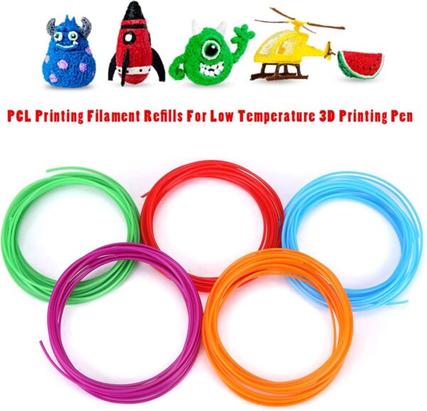 3D Pen Filament,20 Colors 1.75mm 3D Pen PLA Filament Refill,3D Printing Pen Printer Glow in The Dark, for 3D Printer Printing Pen Low Temperature and 3D Printers - Image 4