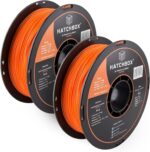 HATCHBOX 2 Pack Bundle of 1KG 1.75mm PLA 3D Printer Filaments, 2KG Total, Dimensional Accuracy +/- 0.03 mm, 3D Printing Filament Spools