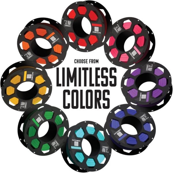 HATCHBOX 1.75mm Black High Speed PETG 3D Printer Filament, Dimensional Accuracy +/- 0.03 mm, 1 kg Spool, Compatible with FDM Printers for Fast, Precise Printing - Image 6