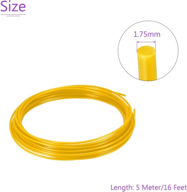 DMiotech 1 Pack 16Ft 3D Pen Filament Refills 1.75mm ABS 3D Printing Filament Refills Yellow, for 3D Printers 3D Pen - Image 4
