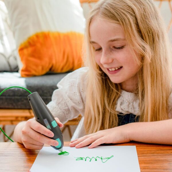 SCRIB3D Junior 3D Printing Pen Set for Kids with Filament, Activity Guide, and USB Charging Cable - Image 3