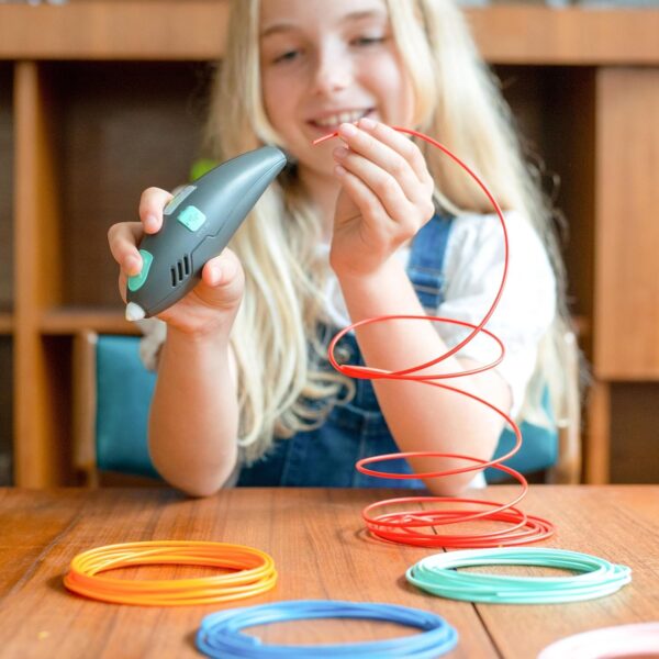 SCRIB3D Junior 3D Printing Pen Set for Kids with Filament, Activity Guide, and USB Charging Cable - Image 4