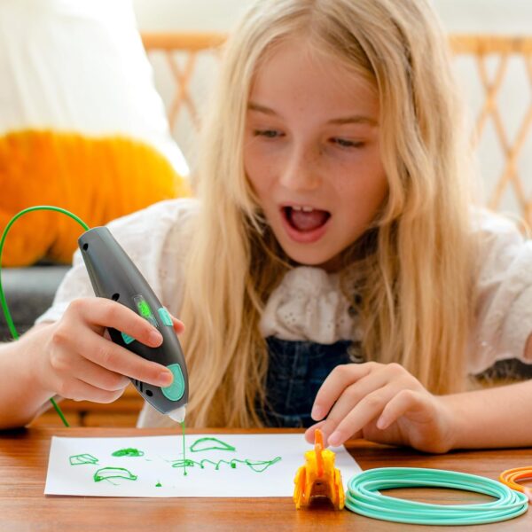 SCRIB3D Junior 3D Printing Pen Set for Kids with Filament, Activity Guide, and USB Charging Cable - Image 7