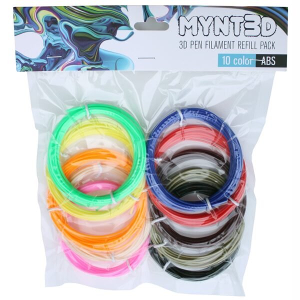 MYNT3D Super 3D Pen, 1.75mm ABS and PLA Compatible 3D Printing Pen & PLA 3D Pen Filament Refill Pack (10 Color, 3m Each) & ABS 3D Pen Filament Refill Pack (10 Color, 3m Each) - Image 4