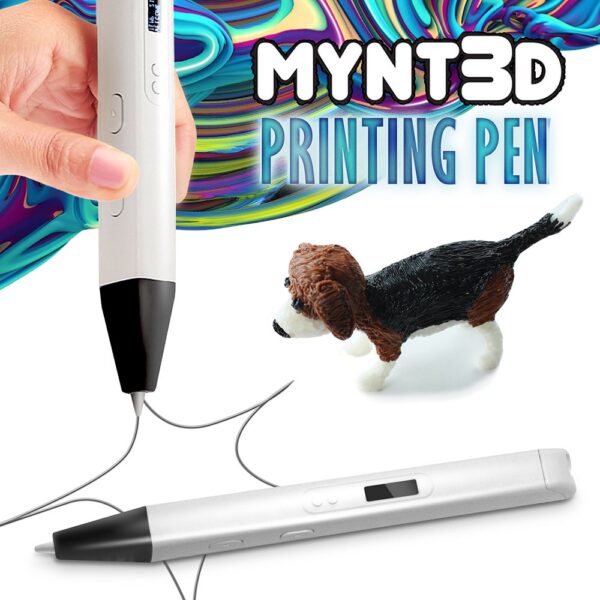 MYNT3D Professional Printing 3D Pen with OLED Display Bundle with 10 Color 3m Each ABS 3D Pen Filament Refill Pack - Image 4