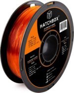 HATCHBOX PLA 3D Printer Filament, Dimensional Accuracy +/- 0.03 mm, 1 kg Spool, 1.75 mm, Transparent Orange