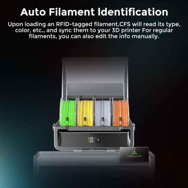 Creality CFS 3D Printer Multi Color Auto Filament System, Anti-Moisture Filaments Storage, Supports 4 Parrelle Systems 16 Colors Printing for K2 Plus - Image 3