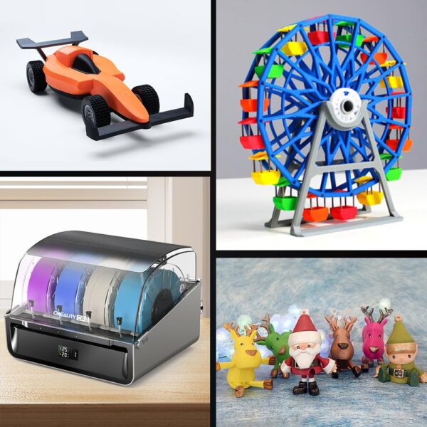 Creality CFS 3D Printer Multi Color Auto Filament System, Anti-Moisture Filaments Storage, Supports 4 Parrelle Systems 16 Colors Printing for K2 Plus - Image 8