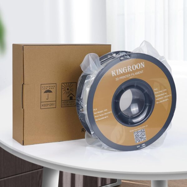 Kingroon PLA Filament 1.75mm 3D Printer Filament White Pla Filament 1kg Filament Dimensional Accuracy +/- 0.02mm, Fit Most FDM Printer - Image 6