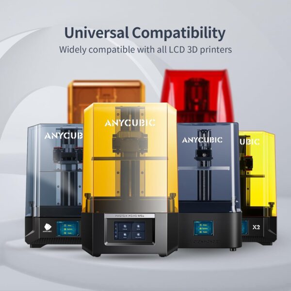 ANYCUBIC Tough Resin 2.0, 3D Printer Resin with Upgraded High Toughness and High Precision, 365-405nm Fast Curing 3D Resin for 4K 8K LCD/DLP/SLA 3D Printing (Grey, 1kg) - Image 7
