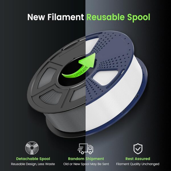 SUNLU PLA 3D Printer Filament, 1.75 PLA Filament Dimensional Accuracy +/- 0.02 mm, 1 kg Spool, 1.75mm (PLA 10color) - Image 7