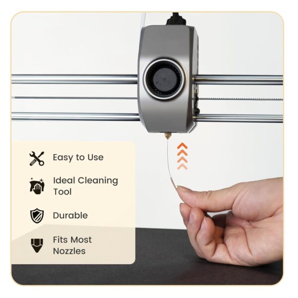 YOOPAI 3D Printer Nozzle Cleaning Kit, 3D Printer Cleaning Kit with Soft Rubber Handle, 0.4mm Nozzle Cleaning Needles and Copper Wire Brush, 3D Printer Tools Kit for 1.75mm Nozzles - Image 5