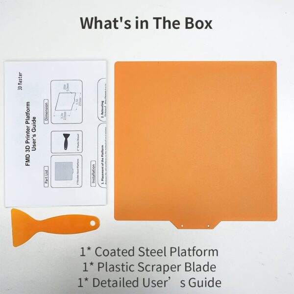 3D Printer Flexible Steel Platform,Double Sided Magnetic Flexible Heated Bed, Ender 3 Bed, Composite-Resin Build Plate,235x235mm for Ender 3 Pro,Ender 3 V2 - Image 6
