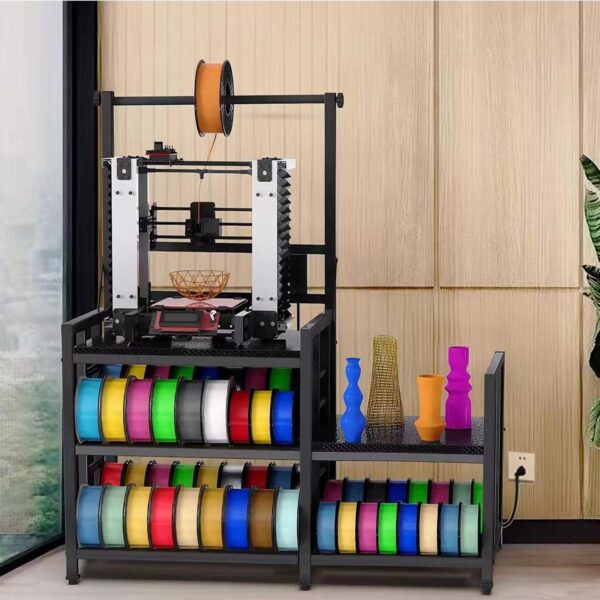 Reinforced 3D Printer Stand Heavy-Duty 3D Printer Filament Storage Stand, Rolling Stable Spool Organizer Rack for PLA/ABS/PETG, Sturdy Workshop/Garage/Office Shelving System - Image 6
