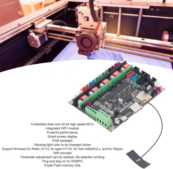 ESP32 3D Printer Motherboard Microstepper Motor Driver for Marlin2.0 Firmware Support MKS MINI12864 V3 Compatibility LCD Screen 5 A4988 Stepper Motor Drivers Mainboard Controller - Image 9