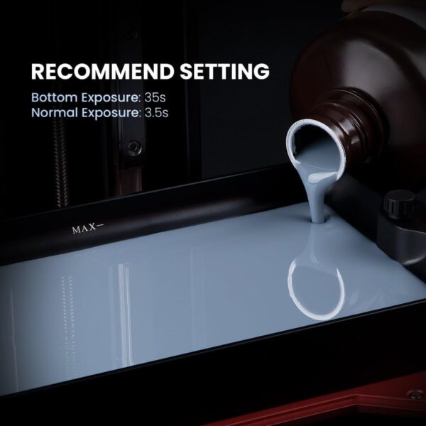 ELEGOO 8K Standard Photopolymer 3D Printer Resin, 405nm UV-Curing Resina for 12K 14K Saturn LCD MSLA DLP Impresora Space Grey 2000g - Image 5