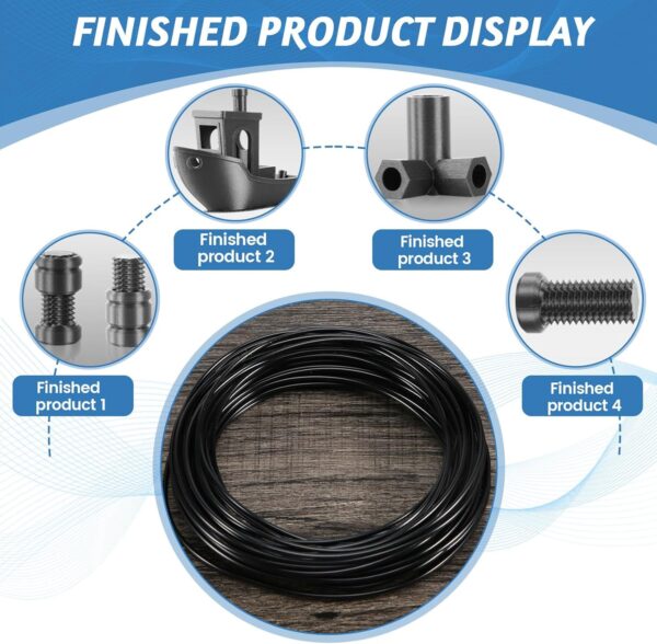 3D Printer Pen Filament 1.75mm PLA 10m(Black PLA) - Image 6