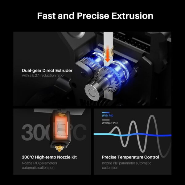 ELEGOO Neptune 4 Plus 3D Printer, 500mm/s High Speed FDM Printer with 300°C Nozzle, Auto Leveling and Direct Drive Extruder, 320x320x385mm Large Printing Size - Image 6