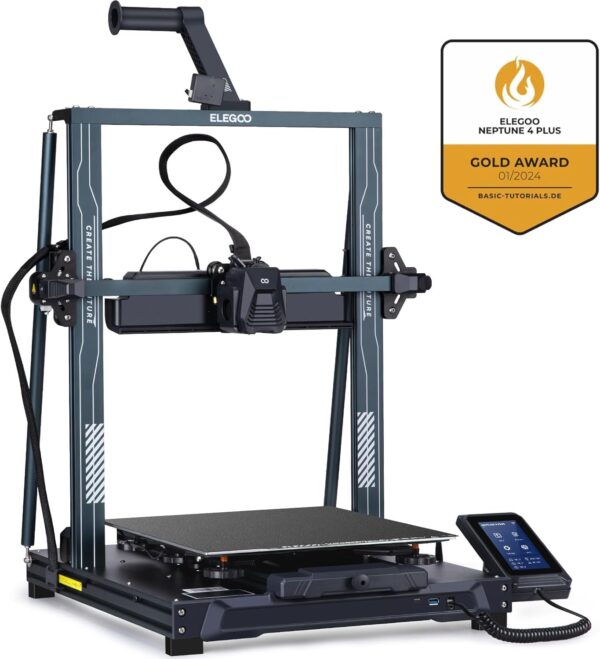 ELEGOO Neptune 4 Plus 3D Printer, 500mm/s High Speed FDM Printer with 300°C Nozzle, Auto Leveling and Direct Drive Extruder, 320x320x385mm Large Printing Size - Image 8