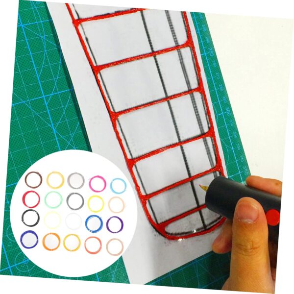 Garneck 20Pcs Abs Pen Filament Refills High Temperature Compatible Supplies Meters Each Vibrant DIY Projects and Artistic Creations - Image 4