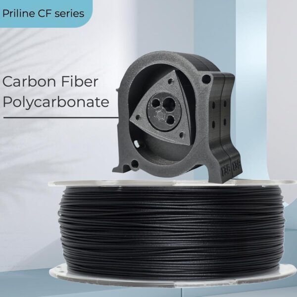 Carbon Fiber Filament, PRILINE Carbon Fiber Polycarbonate 3D Printer Filament 1.75mm, High Strength Carbon Fiber 3D Printing Filament 1kg Spool, Black - Image 3