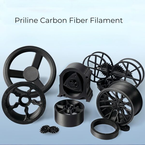Carbon Fiber Filament, PRILINE Carbon Fiber Polycarbonate 3D Printer Filament 1.75mm, High Strength Carbon Fiber 3D Printing Filament 1kg Spool, Black - Image 9