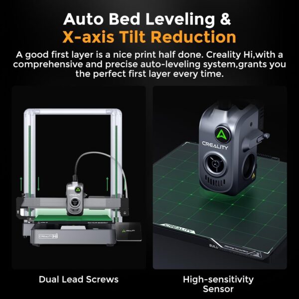 Creality Hi Combo 3D Printer, Multi Color 3D Printing with CFS, 500mm/s Print Speed 95% Pre-Assemble, XY Step-Servo Motor and Auto Leveling Build Volume ‌10.24×10.24×11.81 inch - Image 4