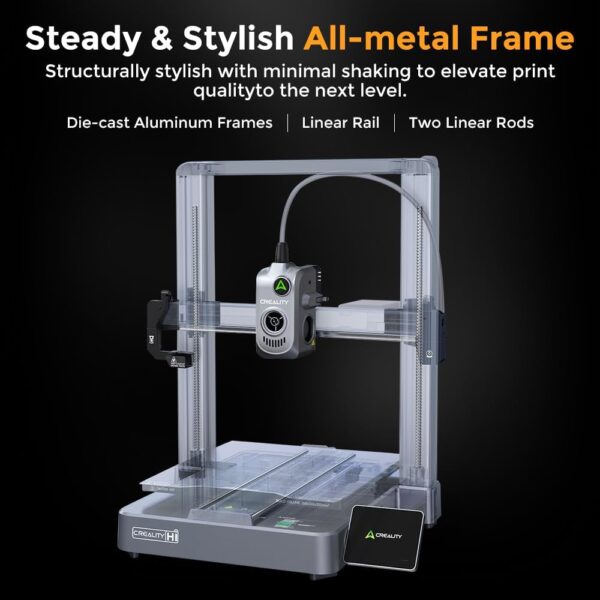 Creality Hi Combo 3D Printer, Multi Color 3D Printing with CFS, 500mm/s Print Speed 95% Pre-Assemble, XY Step-Servo Motor and Auto Leveling Build Volume ‌10.24×10.24×11.81 inch - Image 9