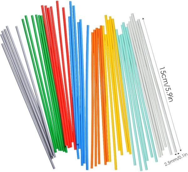 110 Pieces 22 Colors 3D Pen Filament Refills 3D Doodler Pen Refills 2.5mm Printing Pens Refills Low Temperature Colorful Drawing Pen Refill Filament Bundle for Kids - Image 6