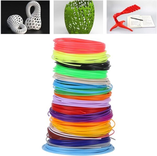20 Colors PCL Filament Refills for Low Temperature 3D Printer Pen, 1.75mm Diameter Reusable Printing Pen Filament Refills - Image 3