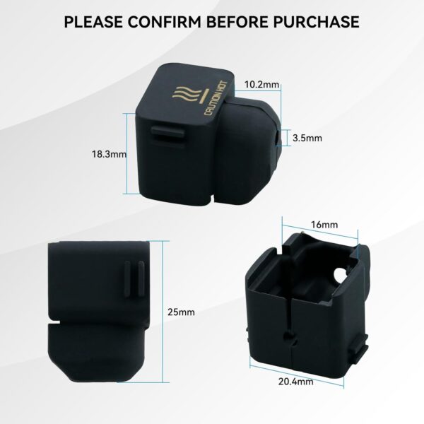 3D Printer Hotend 5pcs Black Silicone Sock Heater Block Silicone Cover for Bambulab A1 / A1 Mini 3D Printer Replacement Accessories - Image 3