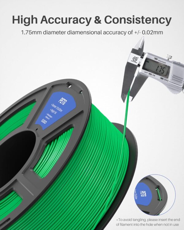ELEGOO PETG Filament 1.75mm Brown & Beige 2KG, 3D Printer Filament Dimensional Accuracy +/- 0.02 mm, 2pcs 1kg Spool(2.2lbs) Fits for Most FDM 3D Printers - Image 4