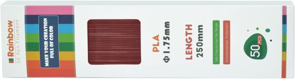 Giantarm Red 1.75mm PLA 3D Pen Filament, 3D Printing Filament, 50 Strands Each 10 inches, Total 500 inches, Support for Mostly 1.75mm 3D Pen - Image 3