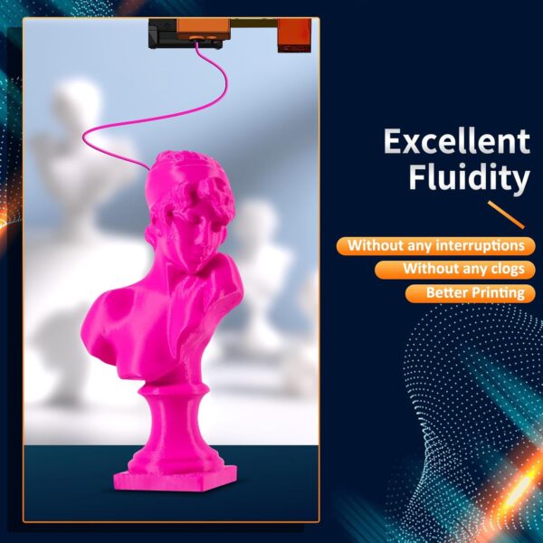 ERYONE High Speed PLA Plus Filament 1.75mm +/- 0.03mm, Rapid Filament PLA+ for Fast Printing, 30-500mm/s 3D Printing Filament Fit Most FDM Printer, 1kg (2.2LBS) / Spool, Magenta - Image 3