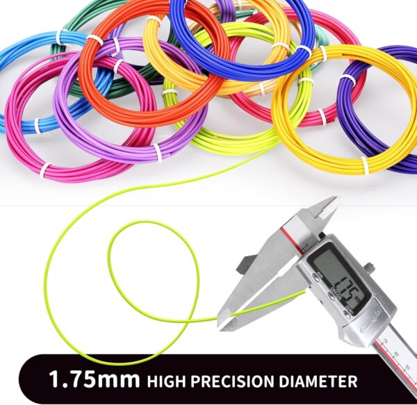 30 Colors 3D Pen Filament Riflls 1.75mm PCL Filament Refills for MYNT3D Junior2 3D Pen NOT Fit 3Doodler Start Pen Per Color 10Ft Total 300Ft - Image 3