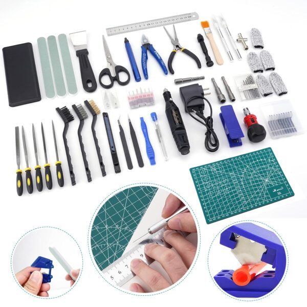3D Printing Tools with Storage Box for 3D Printer Modeler Basic Tools,3D Print Nozzle Cleaning Kit 3D Printer Tools for Bambu Lab Printer Remove/Trim and Finish 3D Print (124Pcs) - Image 7