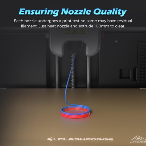 FLASHFORGE Adventurer 5M Nozzle, All Sizes 4-Pack Nozzle Bundle, 280℃ High Flow 32mm³/s Nozzle for Stable High-Speed Printing, Adventurer 5M Pro Hotend, 3S Quick-Detachable Nozzle - Image 3