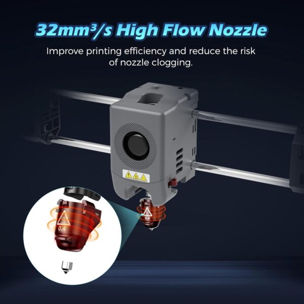 FLASHFORGE Adventurer 5M Nozzle, All Sizes 4-Pack Nozzle Bundle, 280℃ High Flow 32mm³/s Nozzle for Stable High-Speed Printing, Adventurer 5M Pro Hotend, 3S Quick-Detachable Nozzle - Image 7