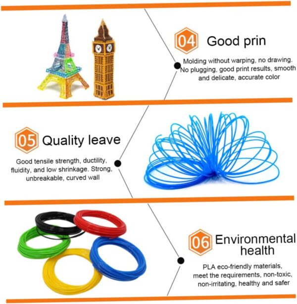 3D Printing Pen Filament Refills Flexibility 3D Printer PLA Filament 1.75mm 2 Rolls Printer - Image 3